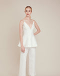 Off-the-Shoulder Mikado Trumpet Wedding Dress