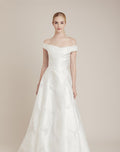 Shimmer Lace Sleeve Applique Wedding Dress
